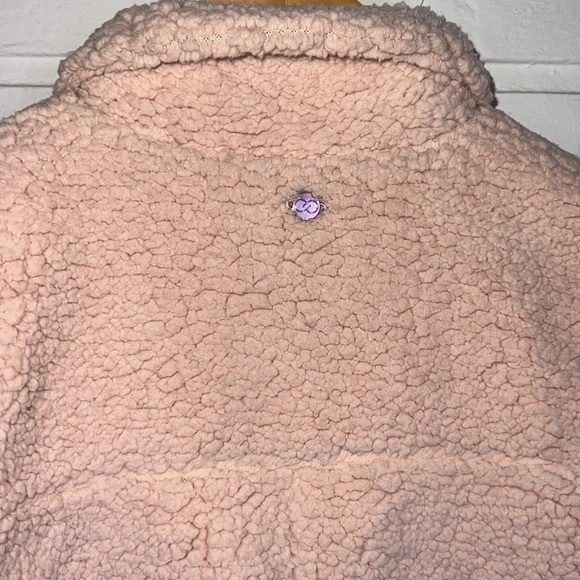 Calia Soft Pink Teddy Bear Sherpa Zip Up Vest, Women's Size Medium - Picture 6 of 8